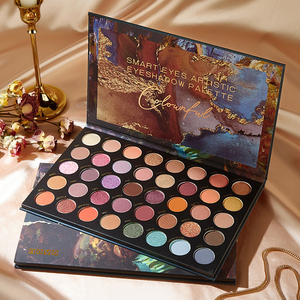 Paleta de sombras de ojos con purpurina DIY personalizable con acabado de brillo seco polvo de etiqueta privada para tono de piel claro y oscuro - Product Image 2