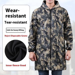 Coverall kerja panjang uniseks, perlindungan tenaga kerja bersertifikasi CE tanpa kelim, katun bulu domba tambahan minyak tahan air - Product Image 2