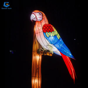 Linterna de animales chinos SGL82, linterna de seda en forma de tigre impermeable realista para zoológico - Product Image 4