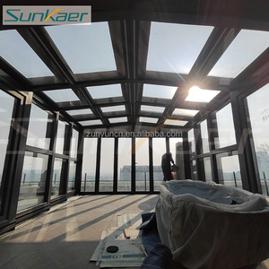 Nuevo diseño, precio de fábrica, nuevo modelo personalizado, sala de Sol de aluminio para casa residencial, casas de Villa, terraza acristalada retráctil - Product Image 2