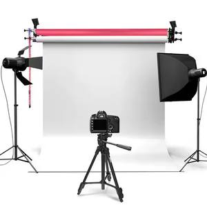 Système de support de <span class=keywords><strong>fond</strong></span> photo manuel à double rouleau pour montage mural et plafond, accessoires de <span class=keywords><strong>photographie</strong></span> et de diffusion en direct - Product Image 6