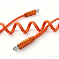 Cable de Datos Magnético Trenzado Tipo C de 1M 2M 60W 3A, Cable de Carga Rápida Tipo C a Tipo C, Cable de Carga PD 3.1, Cable USB C