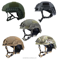 Casques tactiques Vanda Brown avec plaques rigides, solution de refroidissement par eau, option de logo personnalisé pour équipement de défense personnelle, tailles S-XXL