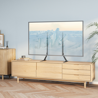 Soporte de TV Universal Económico con Ajuste de Altura, Base de Mesa de 2 Patas para Televisores de 55, 60, 65, 70 y 75 Pulgadas