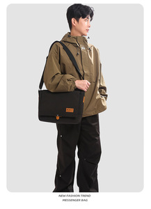 <b>Large</b> Capacity Men's Casual <b>Canvas</b> Shoulder <b>Bag</b> College Student Study <b>Bag</b> Commuting <b>Bag</b> Travel <b>Bag</b> Lightweight Crossbody <b>Bag</b> - Product Image 4