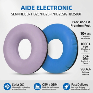 Almohadillas para Auriculares <span class=keywords><strong>HD25</strong></span> para <span class=keywords><strong>Sennheiser</strong></span> <span class=keywords><strong>HD25</strong></span>-II/HD25SP/HD250BT, Resistentes al Sudor, Repuestos para Auriculares Supraaurales - Product Image 1