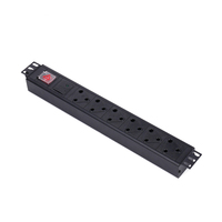 19 ''1.5U Afrique du Sud 16A Master Switch 6 Way Rack PDU Socket Power Distribution Unit avec parasurtenseur