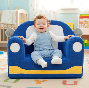 Modern Customizable Tender Playful OEM/ODM Custom Baby Couch Compressed <b>Foam</b> Armchair Toddler Couch Foldable Kids <b>Sofa</b> Lounger - Product Image 2