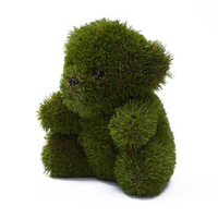 Décoration de jardin, herbe artificielle, animal en herbe artificielle, ours en peluche réaliste, sculpture en herbe, ornement extérieur et paysager