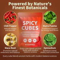 30 Bonbons Gommeux Épicés à la Racine de Maca – Compléments Végétaliens à Base de Plantes pour le Soutien Hormonal, la Calme et le Bien-être Intime pour Lui