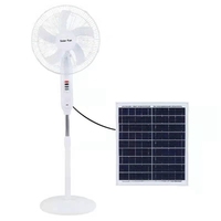 Vente en gros 16 pouces 12V ventilateur solaire ventilateur rechargeable à énergie solaire prix bon marché ventilateur solaire sur pied avec panneau et lumière LED