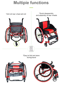 Silla <span class=keywords><strong>de</strong></span> <span class=keywords><strong>Ruedas</strong></span> Deportiva <span class=keywords><strong>de</strong></span> Estilo Casual, <span class=keywords><strong>de</strong></span> Aleación <span class=keywords><strong>de</strong></span> Aluminio, con Absorción <span class=keywords><strong>de</strong></span> Impactos, Tipo Recreativo, Ligera - Product Image 6