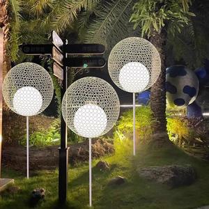 Luz de esfera hueca LED, adorno de paisaje de globo moderno para patio exterior, camino, Patio, parque, jardín, iluminación RGB IP54 - Product Image 3