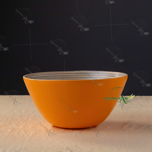 Bol en bambou ambre lueur de haute qualité logo laser personnalisé directement du Vietnam vente en gros - Product Image 2