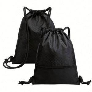 Custom Logo Gift School Travel Gym Sport Bag Sublimation Printed Nylon Polyester Promotional <b>Drawstring</b> <b>Backpack</b> - Product Image 4