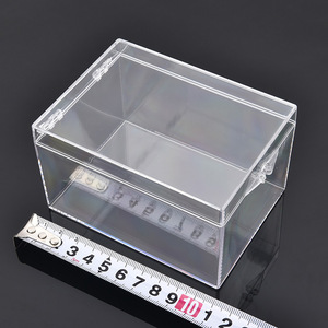 Tùy chỉnh in ấn logo hình chữ nhật rõ ràng Acrylic Hộp Quà Tặng thân cây với bản lề và Smash kháng Nắp hiển thị mẫu hộp - Product Image 3