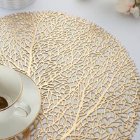 Napperons ronds en PVC TUOTU de haute qualité, résistants à la chaleur, durables, personnalisables, diamètre 380 mm, pour mariages et restaurants – Vente chaude en gros