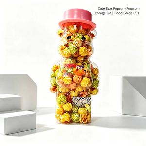 Popcorn géant en forme d'ours mignon 280g, céréales croustillantes pour les enfants, cadeaux de fête, cadeaux de carnaval, friandises pour les soirées cinéma - Product Image 1