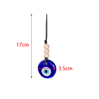 Cuentas de madera hechas a mano ojo turco coche encanto colgante vista trasera amuleto para la suerte y la protección Mati Nazar regalo