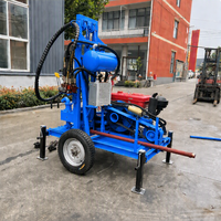 Nouvelle plateforme de forage rotative pour puits d'eau, alimentée au diesel, profondeur maximale de forage de 150 m