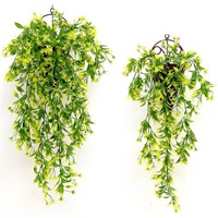Guirlande murale et suspension de plafond de fleurs artificielles de saule et de fleurs d'oranger simulées, semi-faites à la main, pour décoration intérieure transfrontalière