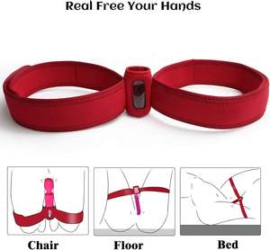 महिलाओं के हाथ-मुक्त खेल समायोज्य बंधन पैर पट्टियों को लोच के साथ लोचदार स्ट्रैप सुरक्षित सेक्स खिलौना - Product Image 3