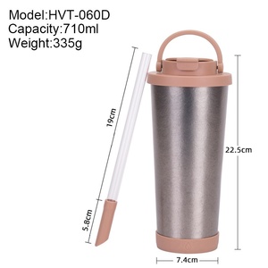 Nuevo <span class=keywords><strong>Termo</strong></span> de Doble Capa de 710 ml con Aislamiento al Vacío y Pajita, Diseño Moderno y Minimalista, Portátil <span class=keywords><strong>para</strong></span> Hombres y Mujeres, 2026 - Product Image 4