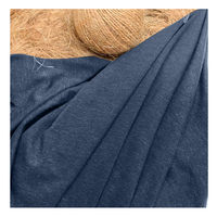 Tissu jersey simple tricoté extensible 62005 écologique et léger, 28 % chanvre, 67 % coton biologique, 5 % élasthanne, pour T-shirts et literie.