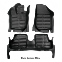 Tapis de sol de voiture en cuir EVA 5D pressé à chaud, imperméables, modèle personnalisé unique pour Renault Duster, Megane, Sandeor, Logan