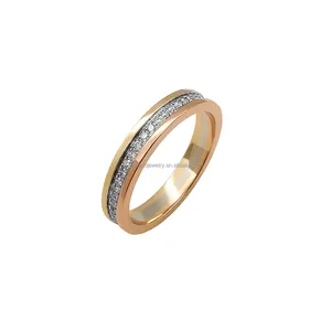 Unique Wedding Ring 3 Tones Natural Diamonds 14K Solid Gold Eternal Band Ring Jewelry Fine Jewelry Weeding Ring Wholesale