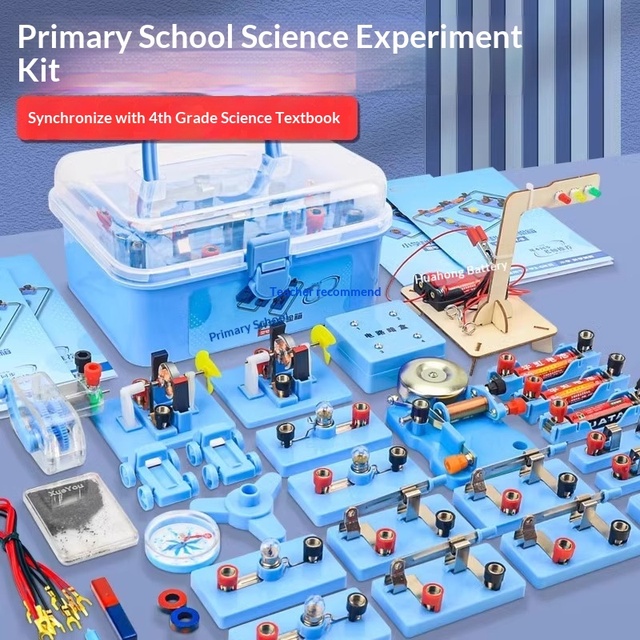 Fourth Grade Science Physics Circuit Experimental Equipment Plastic Light Bulb Electricity DIY Small Experimental Box