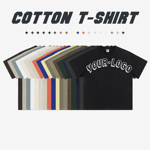 <span class=keywords><strong>Marque</strong></span> nouvellement hommes vêtements essentiels T-shirt surdimensionné 100% coton Style décontracté hommes impression personnalisée t-shirts - Product Image 2
