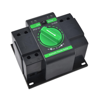 Commutateur de transfert automatique monophasé 2P 63A ATS 110V 220V pour générateur, à commande manuelle
