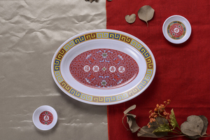Plato Ovalado Profundo de Melamina Popular de 10 Pulgadas para Platos Principales, Pescado, Patito, Chow Mein, <span class=keywords><strong>Arroz</strong></span> Frito, Estilo Chino, Plato de Plástico - Product Image 4