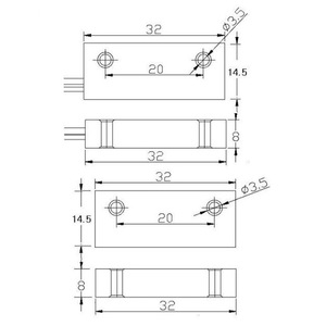Sensor de Proximidad Magnético de Alta Calidad para Puerta con Cable Blindado, Interruptor Metálico para Puerta - Product Image 6