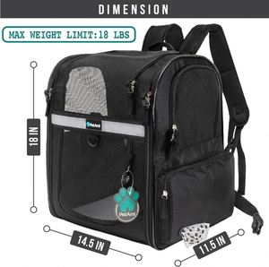 Échantillon gratuit : Sac de transport pour chiens et chats de petite et moyenne taille, jusqu'à 15 lb, approuvé par les compagnies aériennes TSA, souple et pliable - Product Image 6