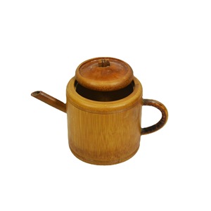 Bamboo Teapot Cylinder Coffee Brown With Lid Handle Kung Fu <b>Tea</b> <b>Set</b> Afternoon <b>Tea</b> Display Collectible JZT 002 - Product Image 4