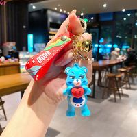 QQ soins ours porte-clés mignon tendance exquis poupée porte-clés voiture sac pendentif Couple suspendus cadeaux e