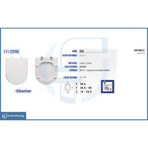 ฝารองนั่งชักโครกดีไซน์ทันสมัยแบบถอดเร็ว สำหรับ Faleri Vaso H20 รีโมทคอนโทรล อุปกรณ์เสริมในห้องน้ำ วัสดุ PP และยูเรีย - Product Image 2