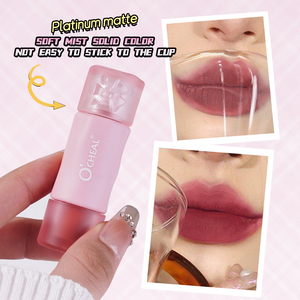 ลิปครีมเนื้อแมทกำมะหยี่ ติดทนนาน ไม่ติดแก้ว สีแดงนู้ด ขายส่ง - Product Image 6