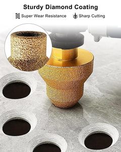 Broca Escalonada de 20, 35 y 50 mm, Broca Cónica de Diamante Tipo Pagoda, Rosca M10, <span class=keywords><strong>para</strong></span> Mármol/Hormigón/Granito/Cuarcita, Escariador Cónico <span class=keywords><strong>Multicapa</strong></span> - Product Image 2