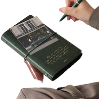 Libreta Personalizada de Cuero Retro A6 con Hojas Sueltas, Logotipo Personalizado, Regalo Empresarial