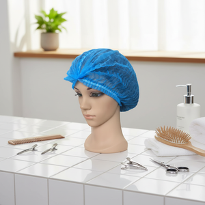 Touca Descartável de TNT Detectável Redonda para Médicos e Enfermeiros, Touca de Cabelo Descartável de TNT PP Tipo Bouffant com Clipe - Product Image 1