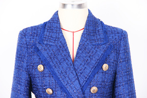 <span class=keywords><strong>BLAZER</strong></span> wol ramping untuk wanita, jaket setelan baru semua cocok, jaket wol pinggiran berumbai, atasan modis musim semi dan musim gugur untuk wanita - Product Image 2