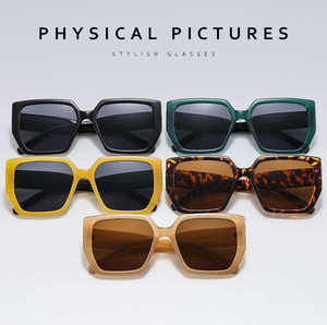 Lunettes de soleil rétro pour femme, nouvelle tendance, style street style, pour la photographie, grandes lunettes imprimées léopard - Product Image 5