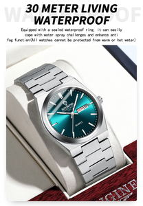 Montre à quartz pour homme BINBOND B102, design élégant et de haute qualité, best-seller, personnalisable, bracelet en acier inoxydable. - Product Image 4