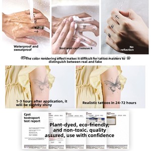 Tatuaje Temporal de Lujo de Grado Profesional con Diseño de Grúa <span class=keywords><strong>y</strong></span> Niño, Fórmula Herbal de Larga Duración, Resistente al Agua <span class=keywords><strong>y</strong></span> al Sudor, el Más Vendido - Product Image 5