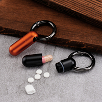 TGZUO – porte-pilules en aluminium CNC, porte-clés, capsule étanche, boîte à médicaments, conteneur pour voyage, extérieur, portable, mini porte-pilules EDC