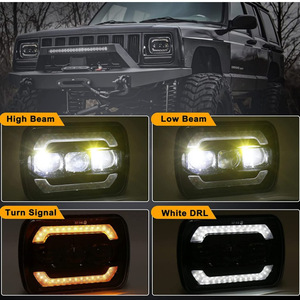 Faros delanteros LED de 7 pulgadas, ajuste universal 7x6 para vehículos utilitarios Polaris, actualización de 30000 Lm, 6000K, 12V - Product Image 3