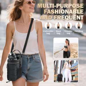 Funda Magnética Porta Botella de Agua para Gimnasio con Correa de Hombro y Bolsillo para Teléfono con Logo Personalizado e Imán Fuerte para Deporte, Fitness y Viajes - Product Image 2